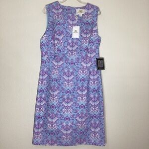 Nicoblu NEW Dress Floral Blue Purple NWT Sz 10